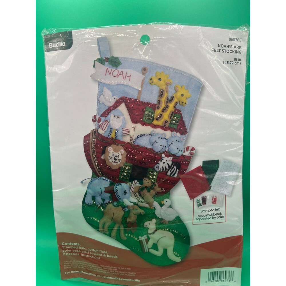 Bucilla NOAHS ARK Stocking Kit-86976E/2019 UPDATED VERSION